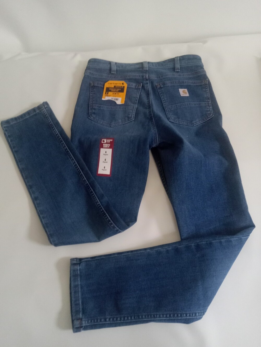 NWT Carhartt Rugged Flex Slim Fit Jean Womens Sz 6 Regular BD4976-W